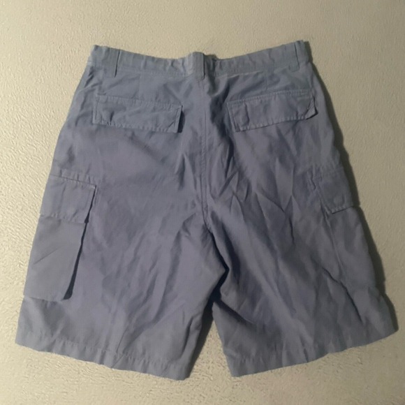 Cherokee Khaki Mens Cargo Shorts Size 34 100% Cotton Flat Front Button Pockets - Picture 3 of 5